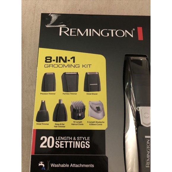 Remington 8-In-1 Grooming Kit Rechargeable Cordless 20 Length & Style Settings - Picture 4 of 8